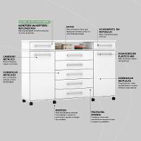 Cômoda London 2 Portas E 7 Gavetas Branco - Demóbile Branco