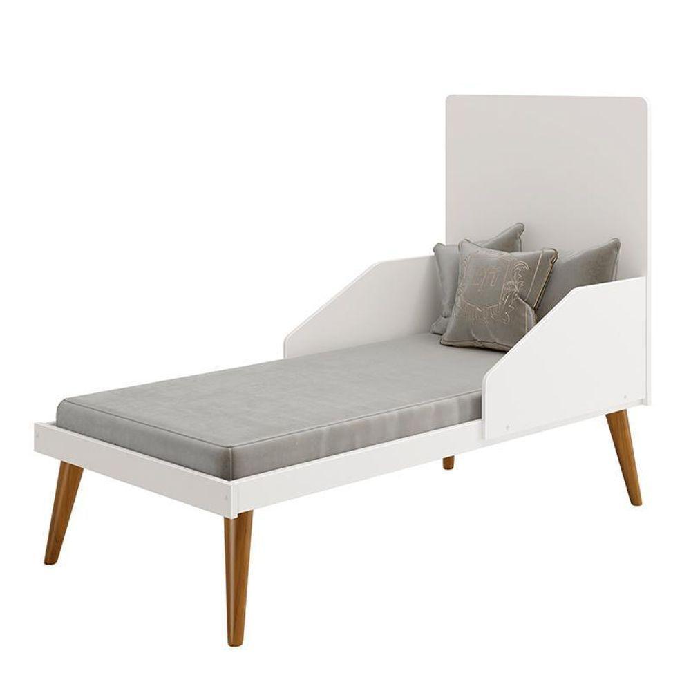 Dormitório Infantil Isis Guarda Roupa 4 Portas, Cômoda E Berço Branco - Reller Móveis Branco - 5