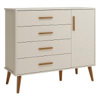 Jogo De Quarto Infantil Isis Cômoda 1 Porta E Berço Areia - Reller Móveis Areia - 5