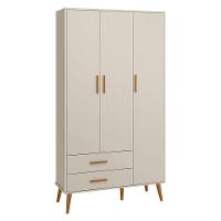 Dormitório Infantil Isis Guarda Roupa 3 Portas, Cômoda E Berço Areia Com Colchão D18 - Reller Móveis Areia - 6