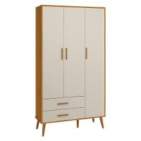 Dormitório Infantil Isis Guarda Roupa 3 Portas, Cômoda E Berço Areia Savana Com Colchão - Reller Móveis Areia Savana - 6