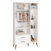 Dormitório Infantil Isis Guarda Roupa 3 Portas, Cômoda E Berço Branco Com Colchão D18 - Reller Móveis Branco - 2