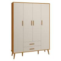 Dormitório Infantil Isis Guarda Roupa 4 Portas, Cômoda 1 Porta E Berço Areia Savana - Reller Móveis Areia Savana - 5