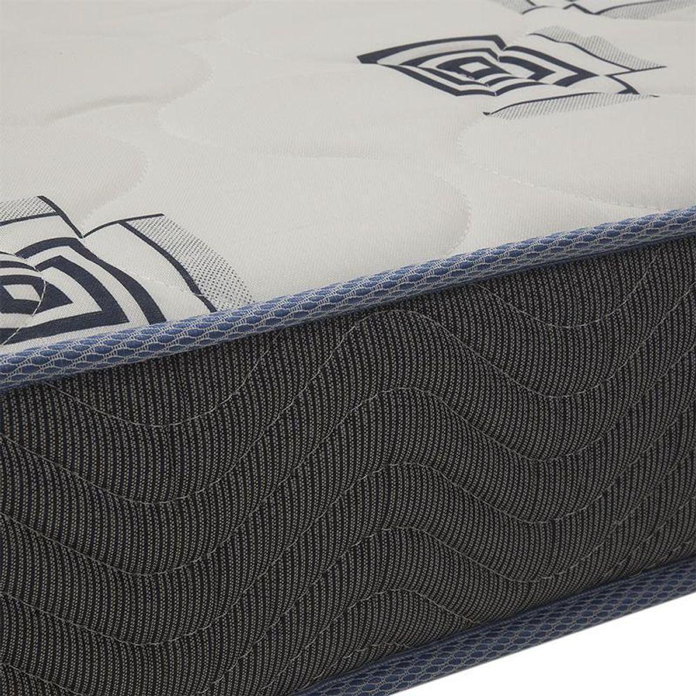 Cama Solteiro Simba Branco Fosco Pés Amadeirado Com Colchão D33 - Reller Móveis Branco Fosco - 2