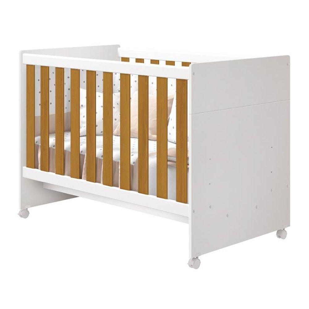 Berço Mini Cama Katatau Flex Branco Savana Com Colchão D18 De 10cm - Reller Móveis Branco Savana - 6