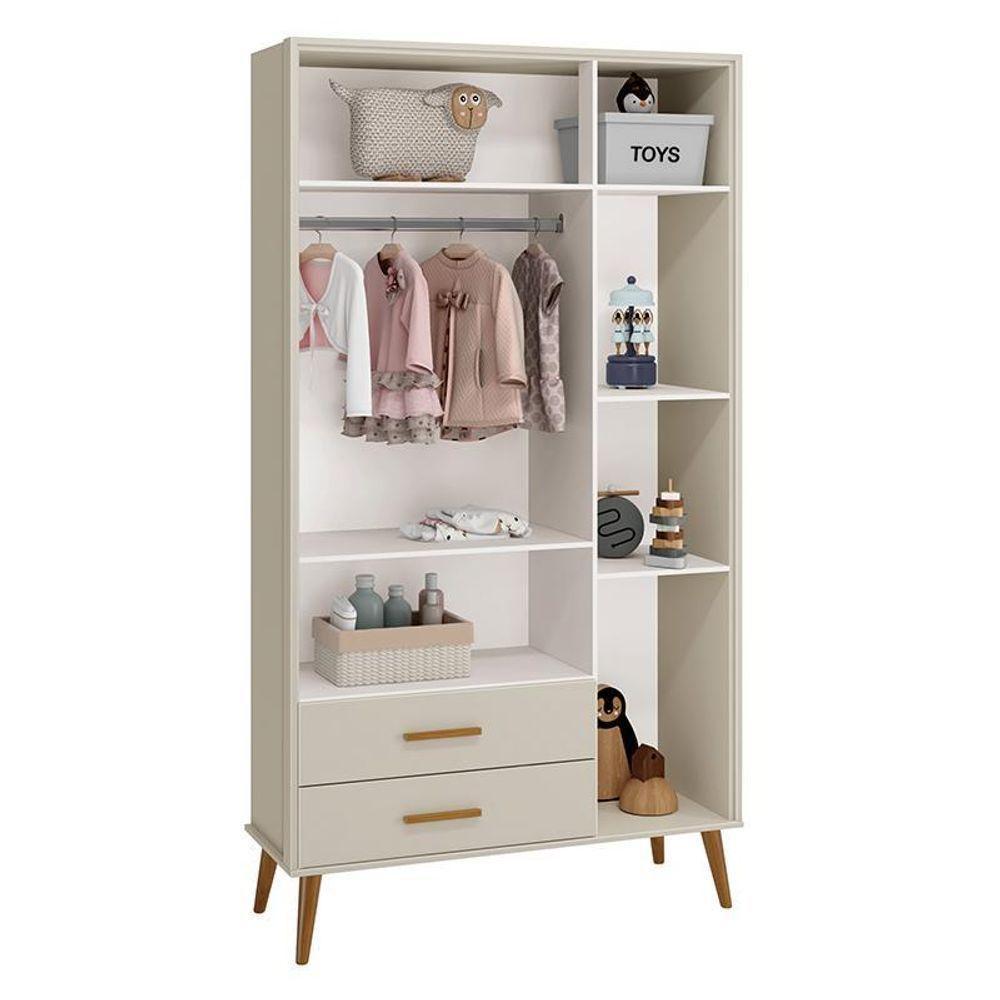 Dormitório Infantil Isis Guarda Roupa 3 Portas, Cômoda 1 Porta E Berço Areia - Reller Móveis Areia - 5