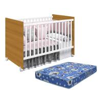 Berço Americano Tico Branco Savana Com Colchão D18 - Reller Móveis Branco Savana - 1
