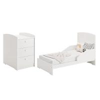 Berço Americano Multifuncional Atlanta Branco Fosco Com Colchão Supreme - Reller Móveis Branco Fosco - 2