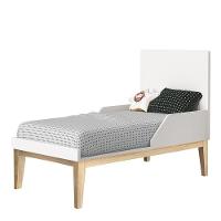 Berço Mini Cama Classic Branco Fosco Pés Madeira Natural Com Colchão D18 - Reller Móveis Branco Fosco - 6