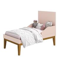 Berço Mini Cama Classic Rosa Fosco Pés Amadeirado Com Colchão D18 - Reller Móveis Rosa Fosco - 3