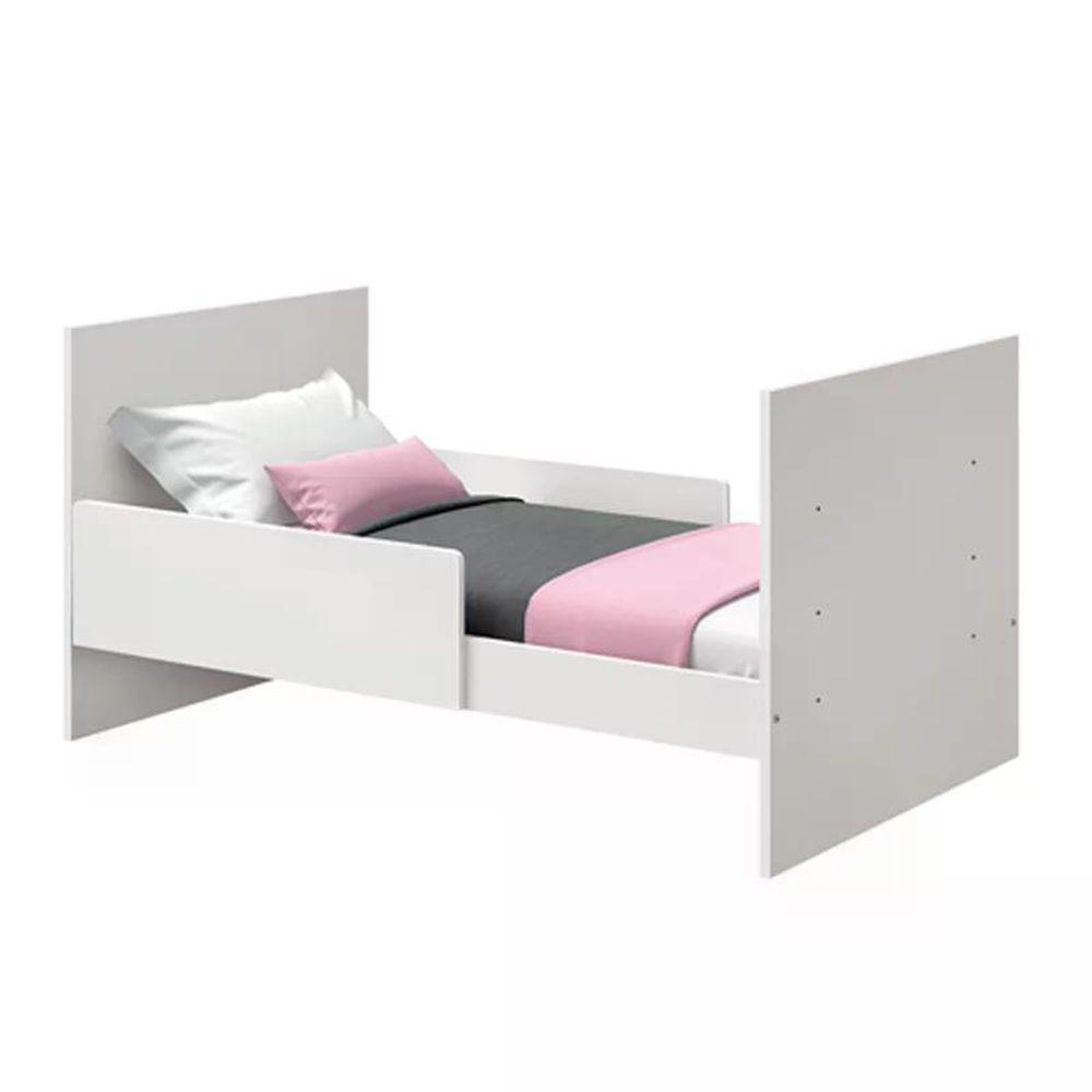 Berço Mini Cama Katatau Branco Brilho Com Colchão D18 De 10cm - Reller Móveis Branco Brilho - 4