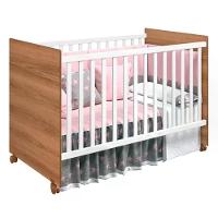 Berço Tico Branco Brilho Mezzo Com Colchão D18 De 10cm - Reller Móveis Branco Brilho Mezzo - 2