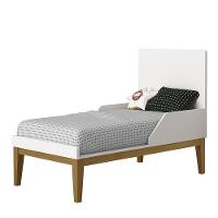 Berço Mini Cama Classic Branco Fosco Pés Amadeirado Com Colchão D18 - Reller Móveis Branco Fosco - 2