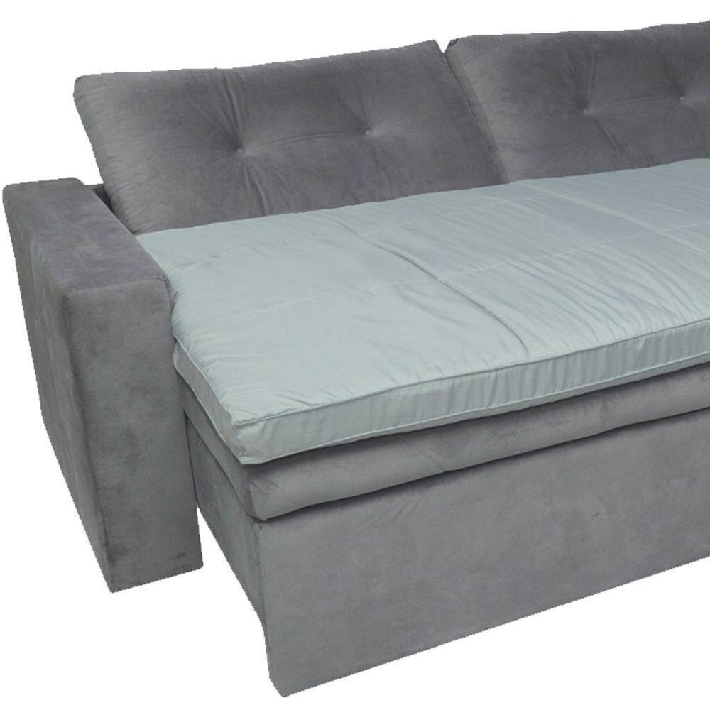 Pillow Top Para Sofá Reclinável 10cm 1200g-m² 180x90cm Cinza - 8