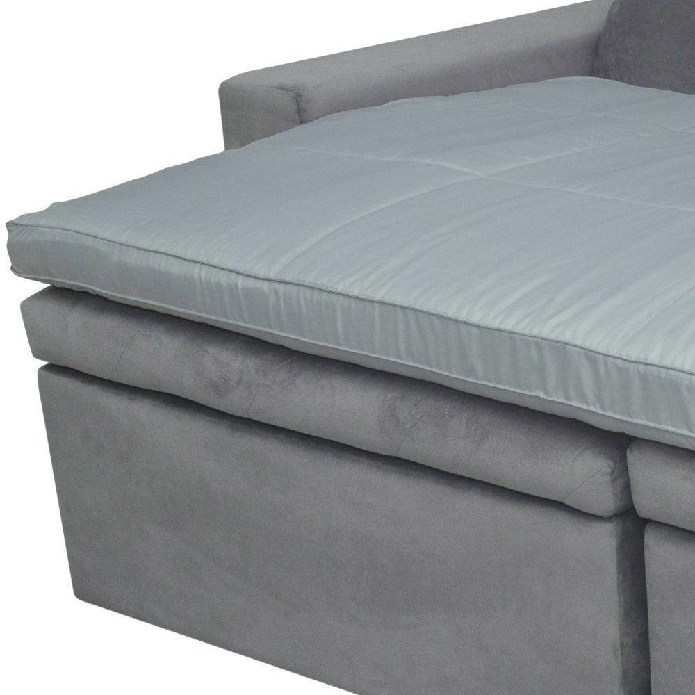 Pillow Top Para Sofá Reclinável 10cm 1200g-m² 180x90cm Cinza - 9