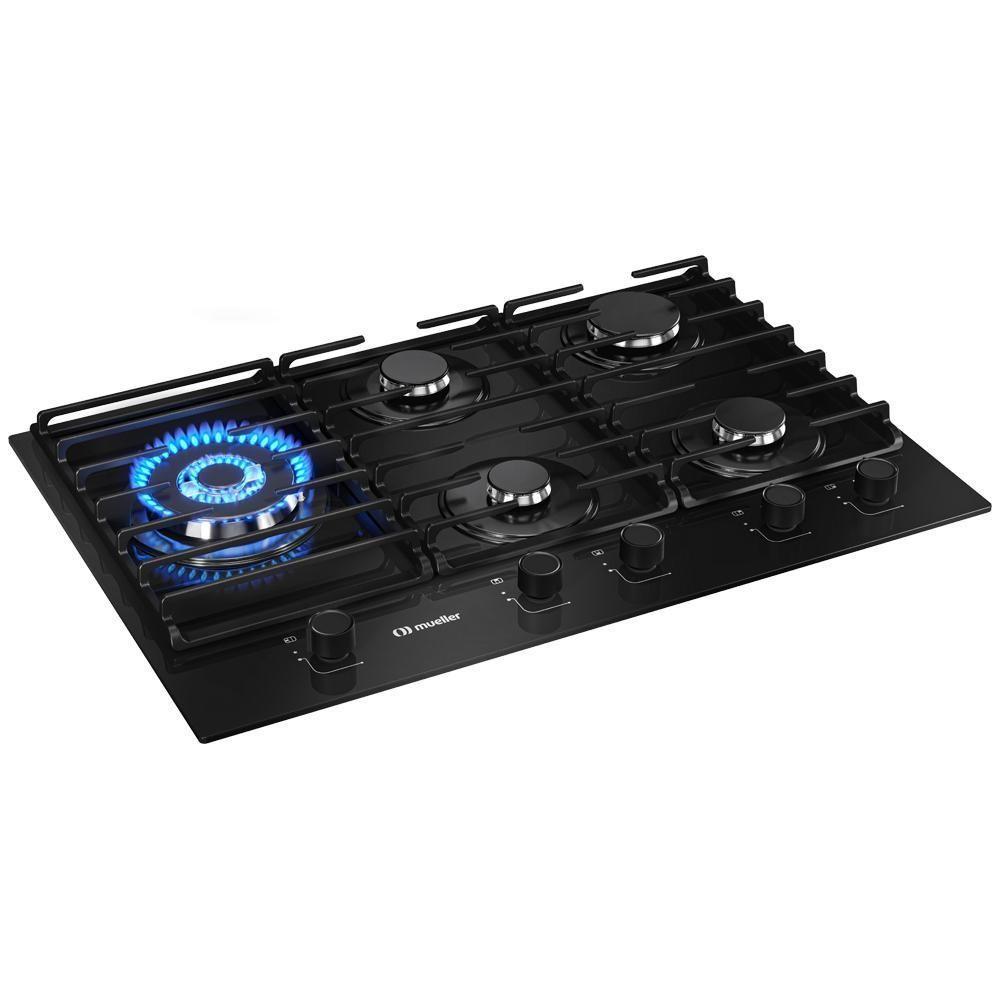 Cooktop Mueller 5 Bocas 77cm com Grade Dupla MCG5BM Bivolt - 3