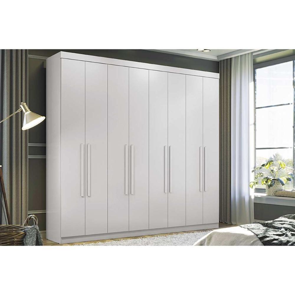 Guarda Roupa Casal 8 Portas E 4 Gavetas Master New 8.4 Branco - 1