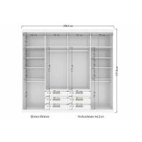 Guarda Roupa Casal 8 Portas e 6 Gavetas 8.6 Master Jatoba - Santos Andirá - 5