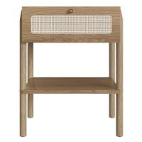 Mesa De Cabeceira Com 1 Gavetas Pés Madeira Arlo A10 Hanover - Mpozenato - 5