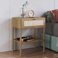 Mesa De Cabeceira Com 1 Gavetas Pés Madeira Arlo A10 Hanover - Mpozenato - 9