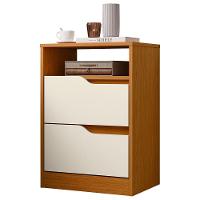 Mesa De Cabeceira Com Gavetas Kit 2 Sole Flex Cinamomo/off - Albatroz - 5