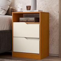 Mesa De Cabeceira Com Gavetas Kit 2 Sole Flex Cinamomo/off - Albatroz - 9