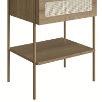 Mesa De Cabeceira Com 1 Gavetas 50cm Arlo A10 Hanover/dourado - Mpozenato - 2