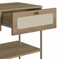 Mesa De Cabeceira Com 1 Gavetas 50cm Arlo A10 Hanover/dourado - Mpozenato - 3