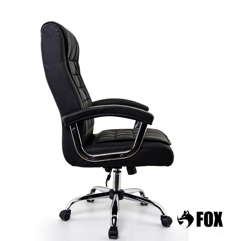 Cadeira de Escritório Presidente Fox Base Cromada com Rodinha Molas Ensacadas Preta - UT-C351 - 4