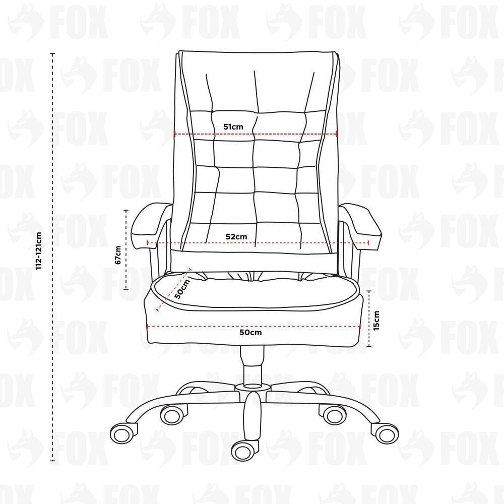 Cadeira de Escritório Presidente Fox Base Cromada com Rodinha Molas Ensacadas Preta - UT-C351 - 6