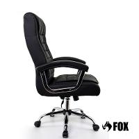 Cadeira de Escritório Presidente Fox Base Cromada com Rodinha Molas Ensacadas Preta - UT-C351