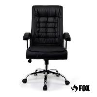 Cadeira de Escritório Presidente Fox Base Cromada com Rodinha Molas Ensacadas Preta - UT-C351 - 5