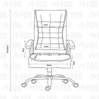 Cadeira de Escritório Presidente Fox Base Cromada com Rodinha Molas Ensacadas Preta - UT-C351 - 6