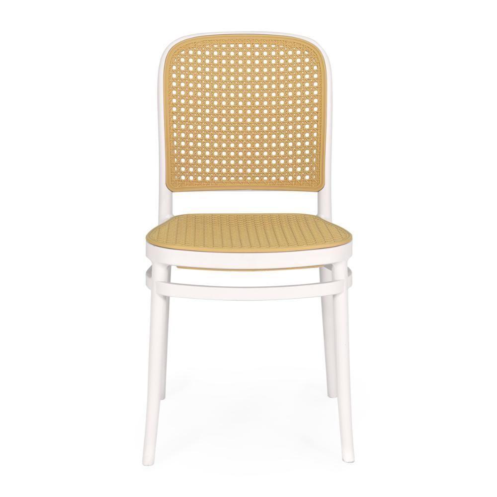 Conjunto Mesa De Jantar Redonda Eiffel Branca 90cm Com 4 Cadeiras Roma - Branco - 8