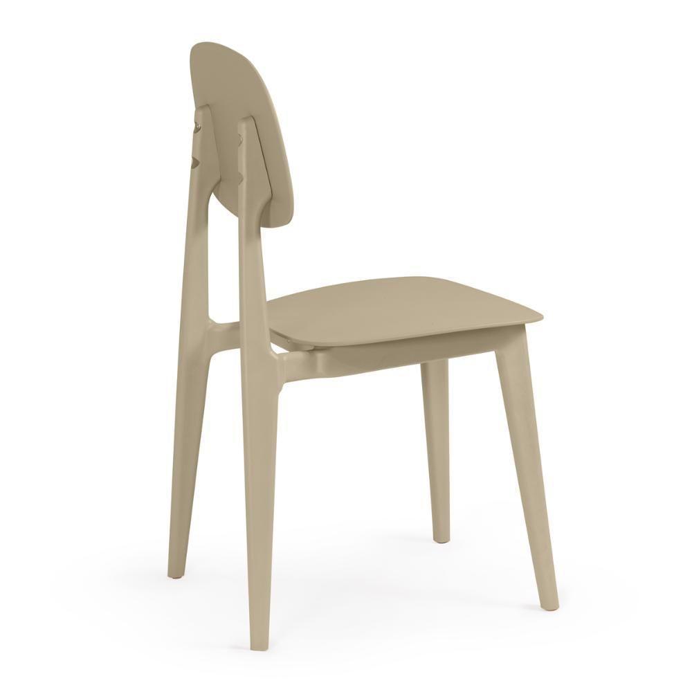 Conjunto Mesa De Jantar Redonda Eiffel Preta 100cm Com 4 Cadeiras Itália - Nude - 4