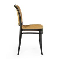 Conjunto Mesa De Jantar Redonda Eiffel Branca 90cm Com 4 Cadeiras Roma - Preta