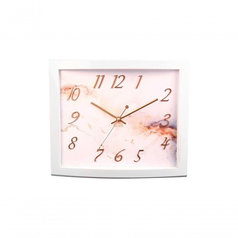 Relógio De Parede Retangular Branco Brilhante Herweg 691242 Único - 1
