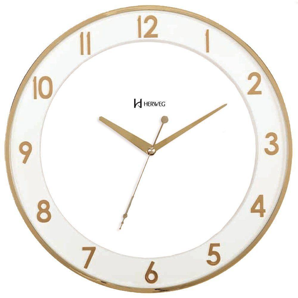 Relógio De Parede Silencioso Com Detalhe Do Mostrador Em Alto Relevo 681029 Único - 1