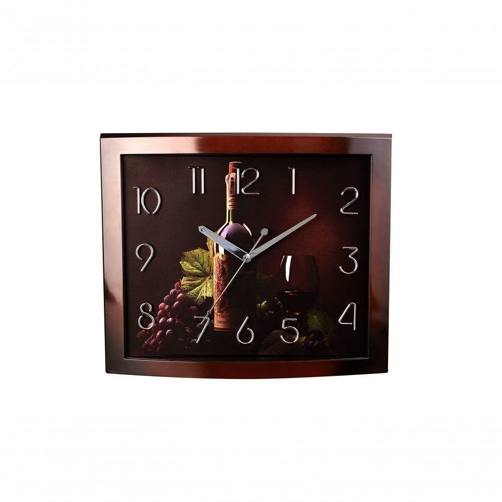 Relógio De Parede Retangular Marrom Degradê Herweg 691329 Único - 1