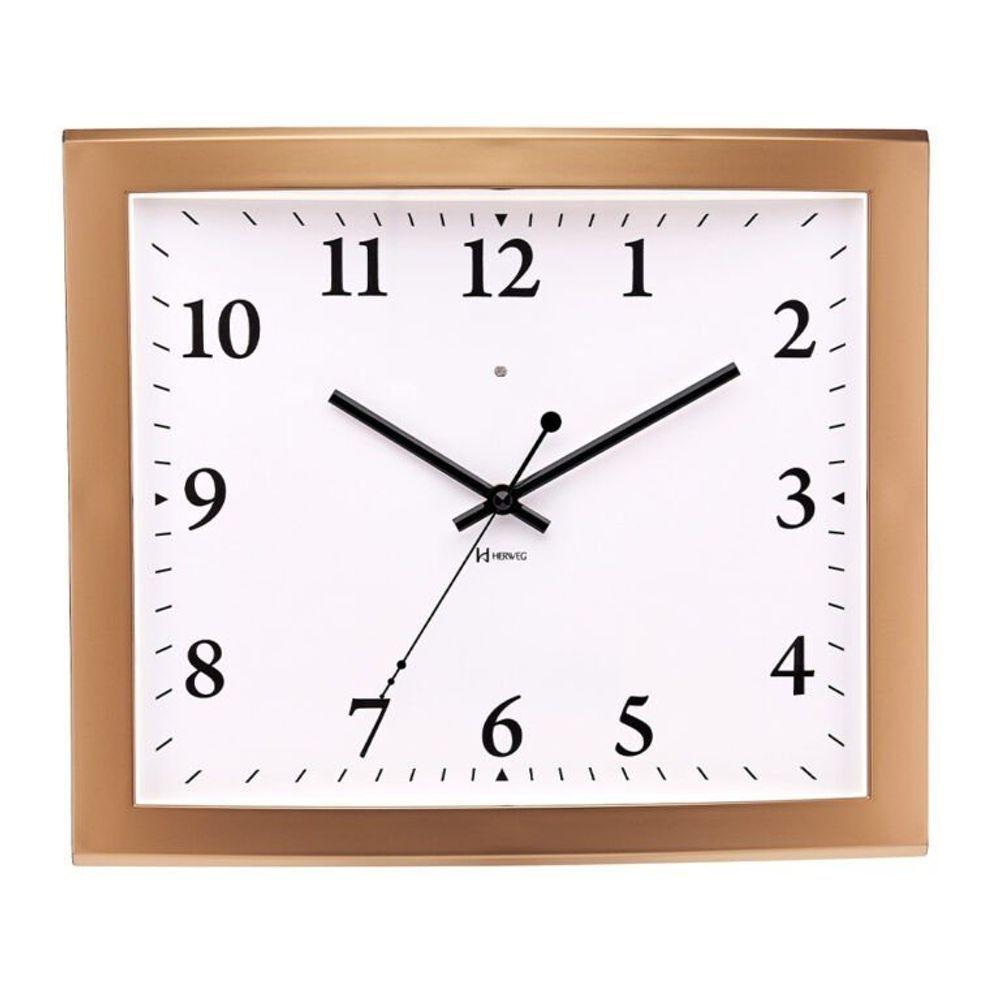 Relógio De Parede Herweg Com Iluminação Dourado Fosco 6910 Único - 1