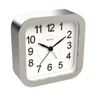 Relógio Despertador Herweg Quartz Sem Tic Tac Prata Metálico 264070 Único - 1