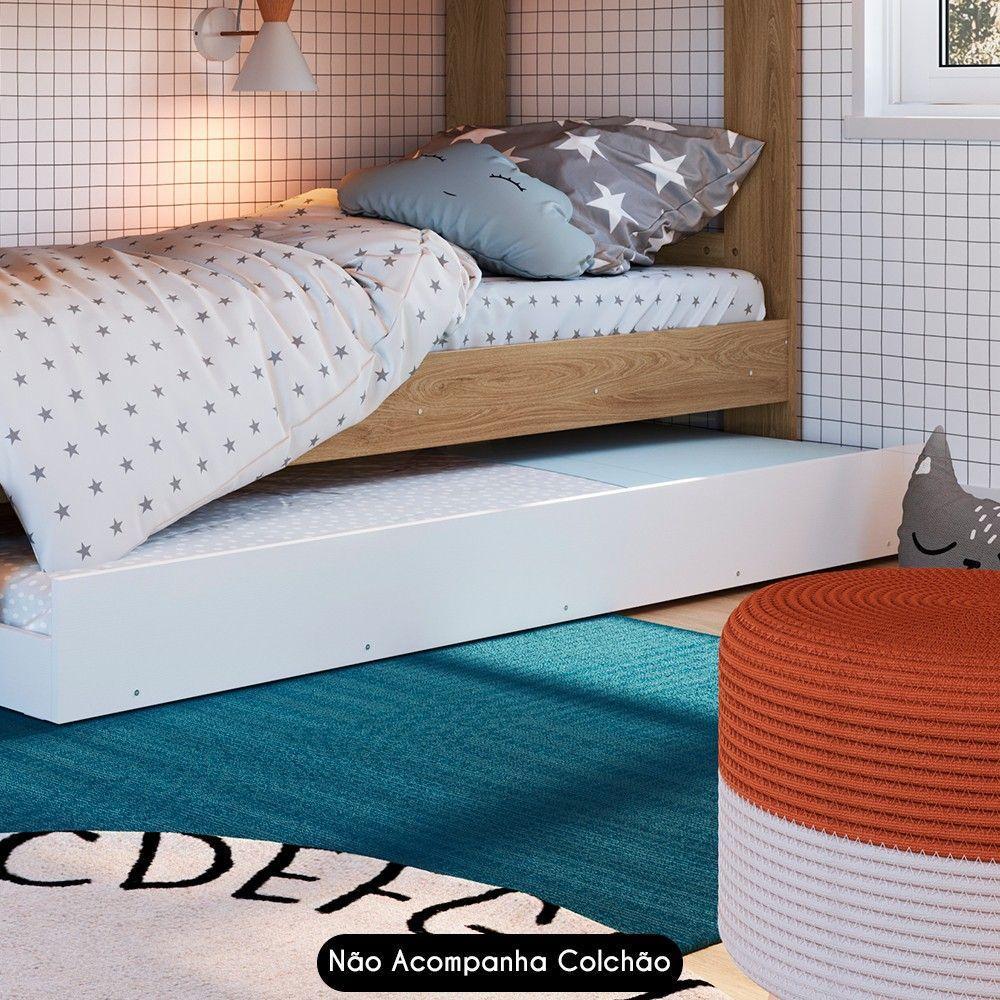Cama Auxiliar Infantil Para Colchão 78x188cm Infix C06 Branco - Mpozenato - 5