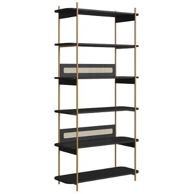 Estante Industrial Pés De Metal Arlo A10 Nero-dourado - Mpozenato