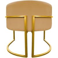 Kit 2 Poltronas Cadeira Para Sala De Luna Suede Cores Base Dourada - Mostarda, Suede