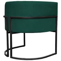 Kit 2 Poltronas Luna Suede Cores Base De Ferro Preta - Verde, Suede