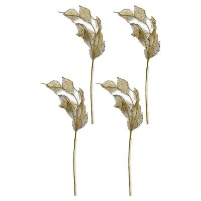 Kit 4 Galho Decorativo Natalino Dourado De Natal 60cm Tok Da Casa