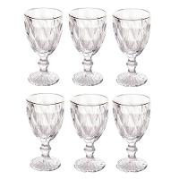 Jogo Jarra 1l Diamond Com 6 Taças De Vidro 325ml Fio De Ouro Borda Dourada água Suco Lyor - 9