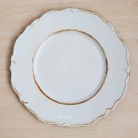 Jogo 6 Sousplat Redondo Patinado Plástico Moon Branco Lyor 33cm - 3