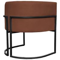 Kit 2 Poltronas Luna Suede Cores Base De Ferro Preta - Terracota, Suede - 9