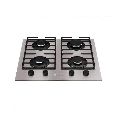 Cooktop Gás Mueller MCG4BL 4 Bocas Mesa de Alumínio Ultra Chama Grade Dupla Preto Bivolt